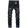 New Fall Collection: Men's Black Jeans, Blue Distressed | SAMAG