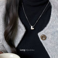 VENTFILLE 925 Sterling Silver Bead Geometry Necklace for Women Girl Korean Design Versatile Choker - Visuel 20 | SAMAG