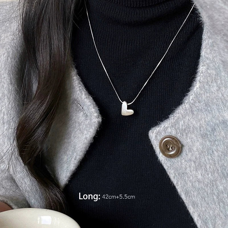 VENTFILLE 925 Sterling Silver Bead Geometry Necklace for Women Girl Korean Design Versatile Choker - Visuel 20 | SAMAG