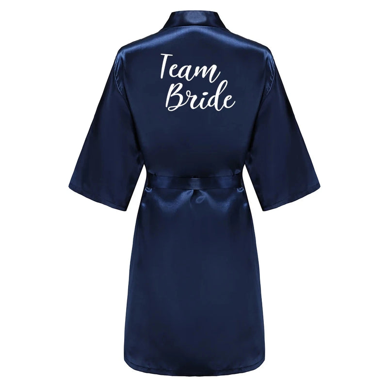 Satin Silk Robes Plus Size Wedding Bathrobe Bride | SAMAG