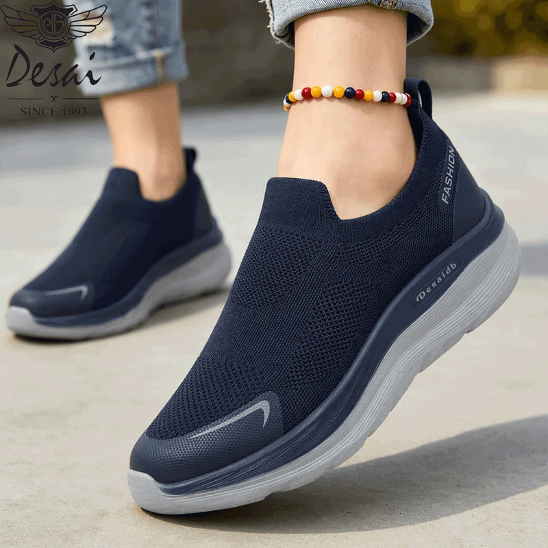 Desai Men's 2026 Slip-on Sneakers Knitted Sock Shoes Breathable Comfortable Sporty Walking Shoes for Daily Commute