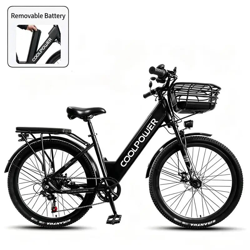 Adult E-Bike 48V 20Ah Battery 250W 70 Range Road Electric Bicycle 26-Inch Tire City Ebike，Electric Bike