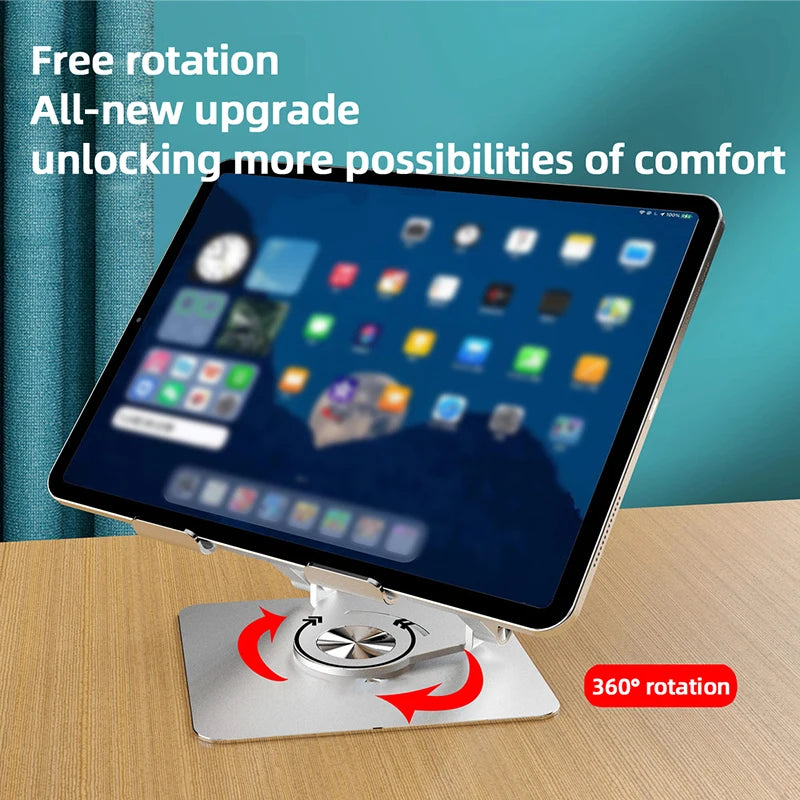 Desktop tablet stand, with hollowed-out heat dissipation, available in two options: rotatable and non-rotatable