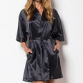 Hot Women Short Silk Bridesmaid Bride Robe Sexy Satin | SAMAG
