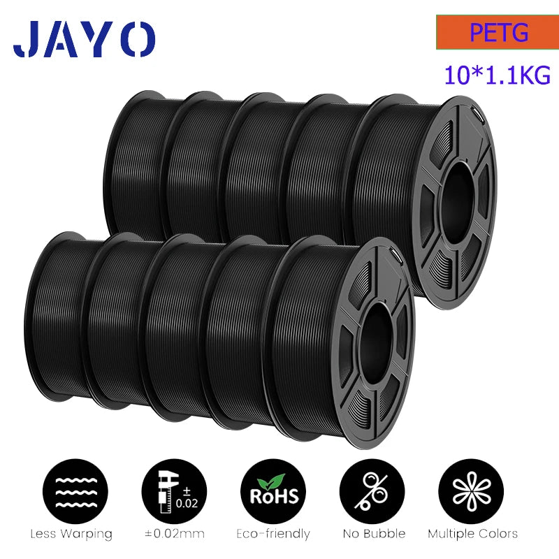 JAYO pla plus petg High speed matte PETG APLA 10Rolls  filament 175mm no bubbles smooth multiple colors optional for 3D printing