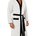 Men Long Loose Bathrobe With Belt Double Pockets Casual Home Pajamas Soft Hotel Vacation Spa Male Loungewear Sleep Robe