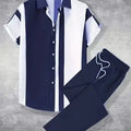 2-Piece Printed Men's Summer Short-Sleeved Button-Down | SAMAG
