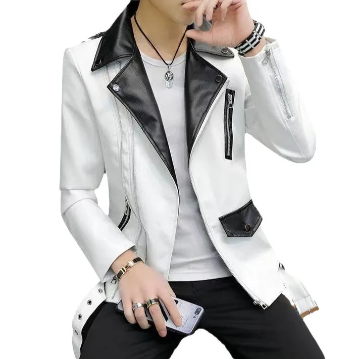 2025 New Style Stylish Leather Jacket for Men - Spring/Autumn New Leather Casual Baseball Shirt for Men - Motorcycle Jacket