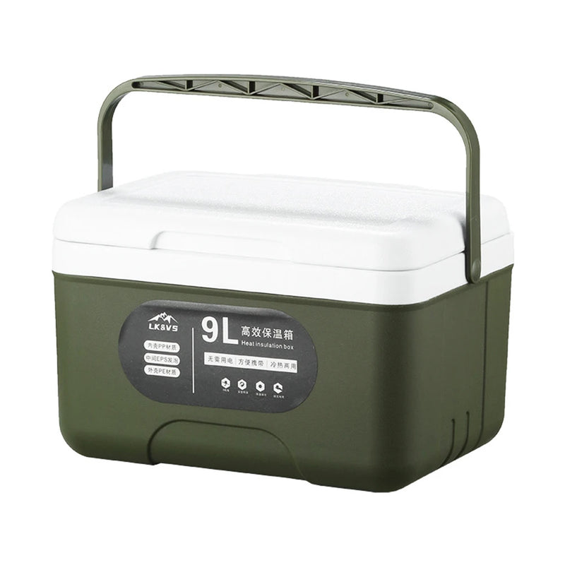 6/9L Camping Car Refrigerator Heat Preservation Mini Freezer Fridge Portable Barbecue Insulation Box for Outdoor Camping Fishing