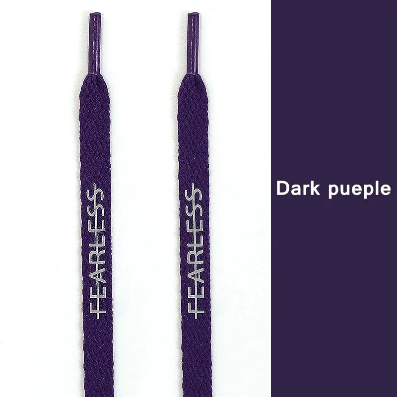Rubber Band Classic Shoe Laces Reflective Letter Printing Flat Shoelaces for Sneakers Fashion Sports Strings Casual Accessories