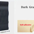 120x60cm 3D Wavy Soundproof Panels Self Adhesive Polyester Fiber Concave Convex Acoustic Insulation Wall Boards 2 Pieces