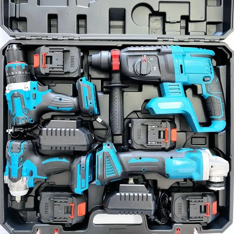 Limited - Time Discount Lithium Battery Tool Large Set Electric Hammer Angle Grinder, Wrench, Circular Saw - View 2 | SAMAG