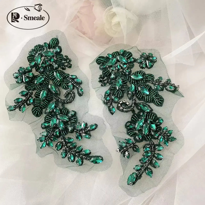 Handsewn Rhinestone Flower for Wedding Dress, Coats - View 19 | SAMAG