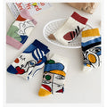 5 Pairs Tide Graffiti Socks Mid Tube Elegant Cartoon | SAMAG