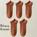 5 Pairs Spring Summer Thin Men's Bamboo Fiber Socks Short | SAMAG