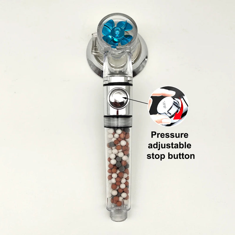 Bathroom Shower Head 3 Modes Adjustable Handheld High Pressure Showerhead Anion Stones Filter SPA Shower Bathroom Accessories