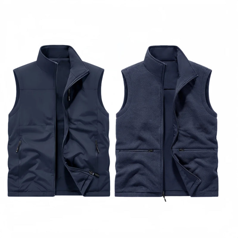 Autumn Winter Comfortable Versatile Windproof Casual Vest Outdoor Leisure Fishing Men Leather Vest Men Fashion Breathable Vest