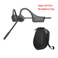 Wireless Bluetooth Headset Bone Conduction Earphones Fast Charge Sports Gaming Headphones with Dual CVC8.0 Noise-canceling Mic