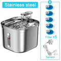 Stainless Steel Automatic Pet Water Dispenser Cat Drinking Fountain With Sensor Filter Cats Dog Ultra Quiet Pump Water Foutain