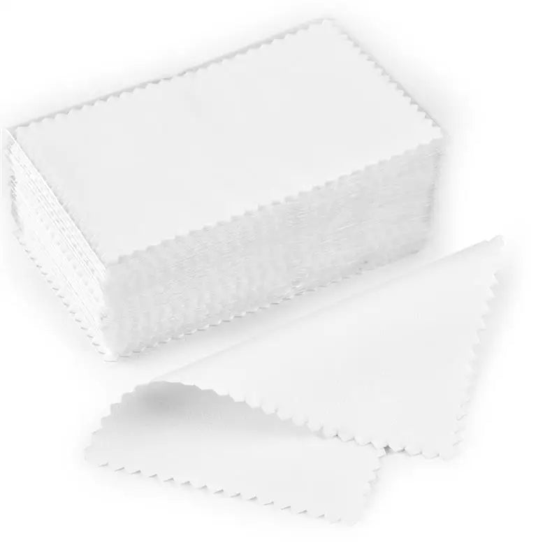 10pcs/50pcs Sterling Silver Polishing Cloth Set Jewelry Cleaning Cloths Soft Wipe Wiping Cloth Keep Jewelry Shining Tools