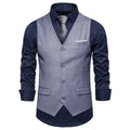 Blue Suit Vest, Men's Business Sleeveless Vests Jacket, Asian size S-6XL, Wedding Party Waistcoat, Red Purple Black Gray