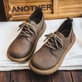 Men's Shoes 2025 Autumn New Retro Lace Up Leather Shoes British Style Low Cut Soft Sole Breathable Casual Leather Shoes