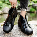 Wear to Work Slip-on Men's Rain Boots Teenagers Cheap Pvc Waterproof Comfortable Resistant Outdoor Plastic Male Shoes Booties