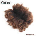Ombre Brown Afro Kinky Curly Bulk Human Hair For Braiding #30-#1-#30 Crochet Braiding Hair Extensions Locks For Braids No Weft