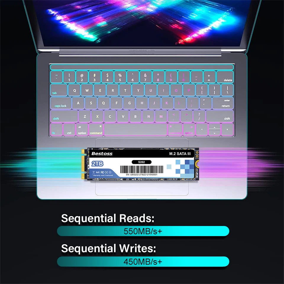 Bestoss M.2 Sata 3.0 2280 NGFF 530MB/s 120GB 128GB 240GB 256GB 480GB 512GB 960GB 1TB SSD Internal Solid State for Desktop Laptop