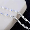 Fashion Charm 18k Gold Necklace 2MM 16/18/20/22/24/26/28/30 Inch Side Chain Necklace For Women Men Jewelry 925 Silver Necklace