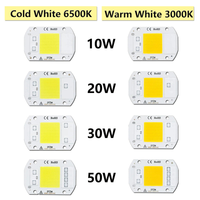 10W 20W 30W 50W AC220V  LED COB chip Engine Smart IC Chips For DIY LED Floodlight Spotlight Lamp