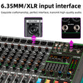 6/8/12/16 Channels Audio Sound Mixer Depusheng Mixing DJ Console USB 48V Phantom Power 256 DSP Effects Sound Table for Stage