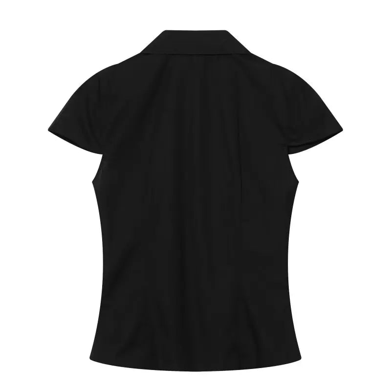 Summer Y2K Vintage Polka Dot Short Sleeve Blouse - View 3 | SAMAG