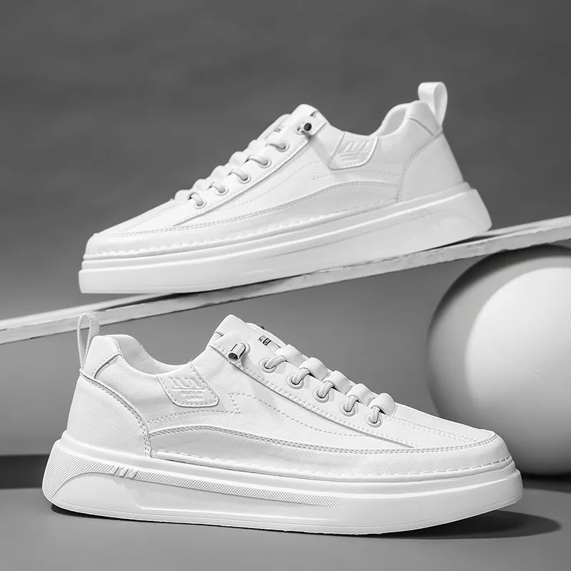 Hot Sale Men's Leather Casual Shoes Soft Sole Lace-up Oxford Shoes Handmade Male Tenis Masculino New Design Skateboard Footwear