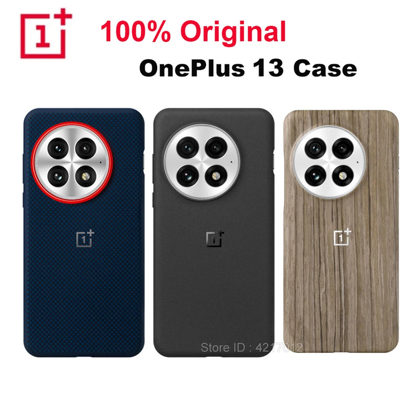Original OnePlus 13 Case Sandstone/ Oak Ebony Wood /Aramid Karbon Fiber Back Cover OnePlus13 Magnetic Bumper