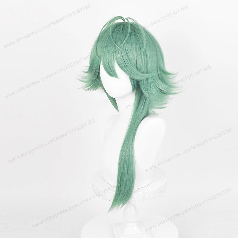 Heartsteel Ezreal Cosplay Wig Game 60cm Long Green Men Hair Ezreal Cosplay Heat Resistant Synthetic Wigs