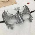 Women's Sexy Half Face Animal Lace Party Mask for Halloween Masquerade Cosplay Party Supplies Ladies Anime Eye Masks Silver