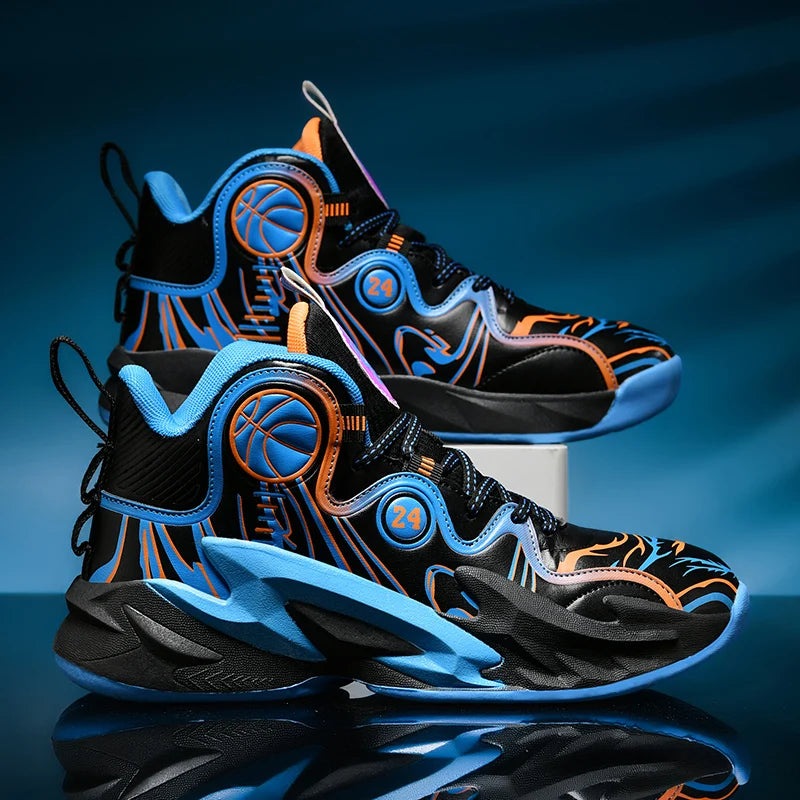 Unisex Basketball Shoes Cushioned Comfort Thick Soled Professional Sports Shoes 2025 New Fitness Basketball Boots for Men