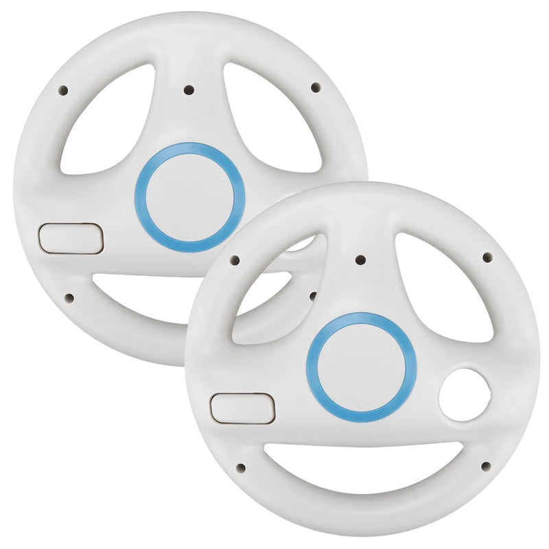 2PCS Plastic Innovative and ergonomlc design Game Racing Steering Wheel For Nintendo Wii Kart Racing Game Remote Controller