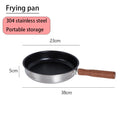 304 Stainless Steel Outdoor Camping Picnic Flat Bottomed Non Stick Pan, Steak, Fried Egg, Waffle, Cooking Essentials