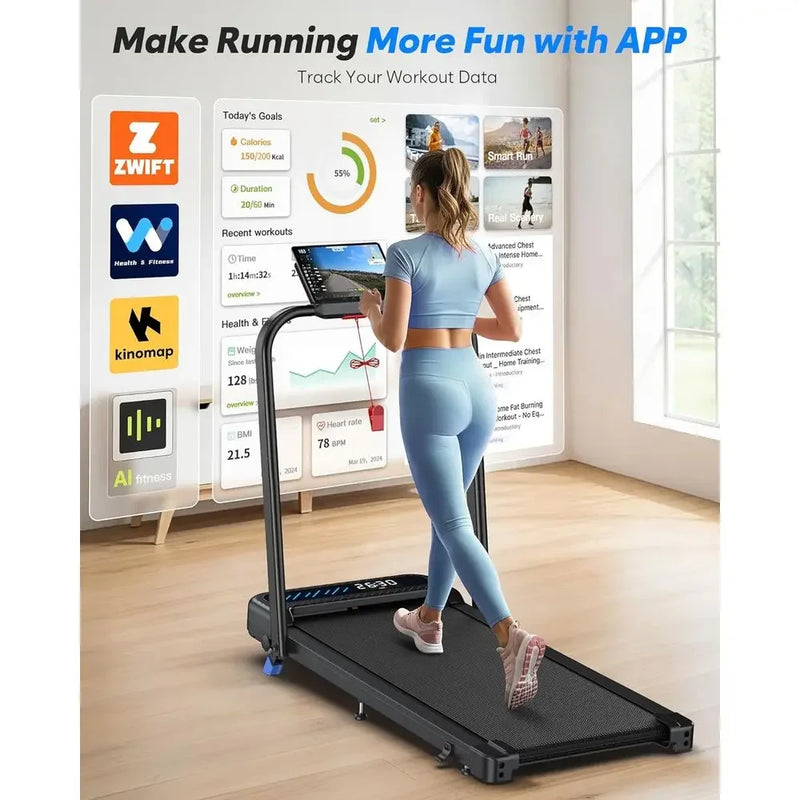 Compact Incline Walking Pad Treadmill, 3.0HP, 350 lbs - View 3 | SAMAG