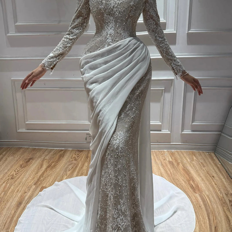 Prom Dress Elegant Vintage Sweet Lilac Mermaid Lace | SAMAG