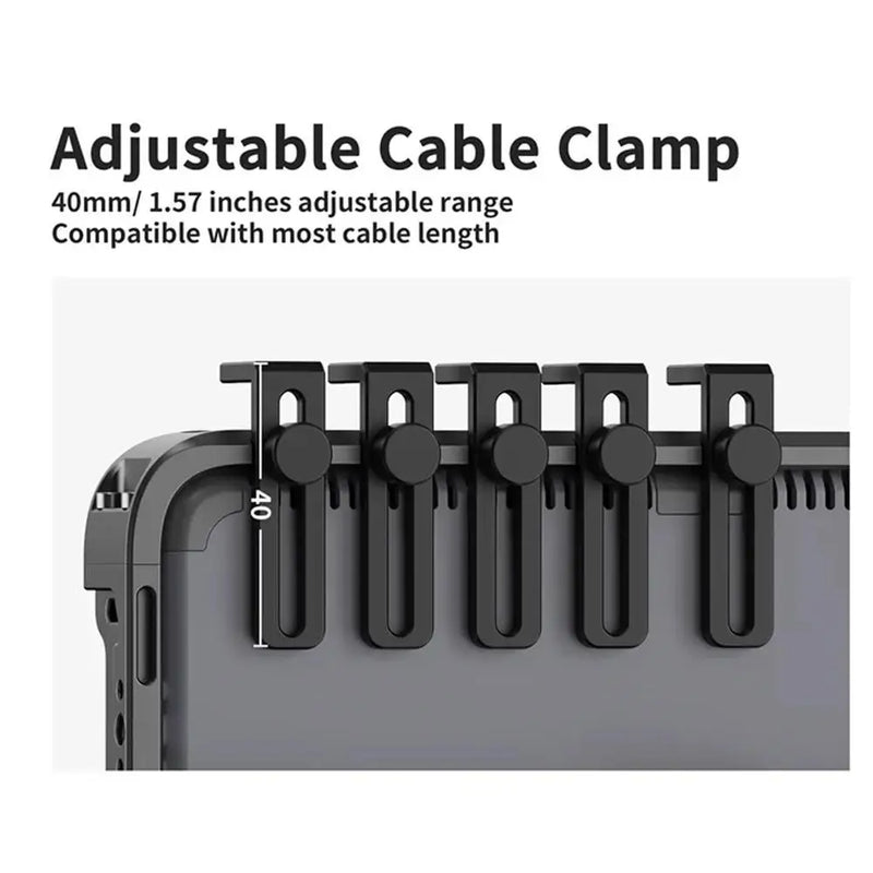 YC Onion Full Cage Bracket for YoloBox Ultra, Adjustable Cable Clamps And Rich Expansion Port, with Sunshade and Desktop Tripod