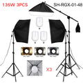 Softbox Lighting Kit Photography Studio Boom Arm for Video & YouTube Continuous Lighting Professional Lighting Set Photo Studio