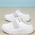 Women's Mules, Fashionable and Versatile Sports-Style Women's Sandals, Mesh Breathable Comfortable Skin-Friendly Flat Slippers Suitable for Indoor and Outdoor Wear