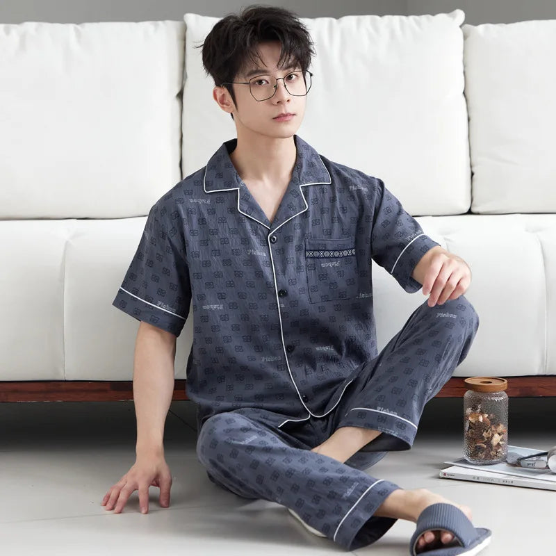 Men's Pajamas Sets Room Wear Men's Home Clothes Comfortable Man Pajamas Cholovіcha Set Pajama for Man Sleepwear Mens Pyjamas
