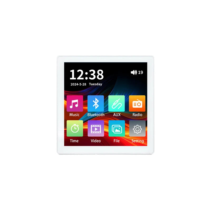 MINI Touch Screen TF Audio In Wall Amplifier Home Theater Bluetooth Control Panel Background Music Player Stereo Ceiling Speaker