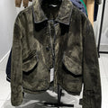 MAMELICCE Original design Vintage Distressed style jacket Men's clothing coat Army green Cotton clothes jackets man overcoats