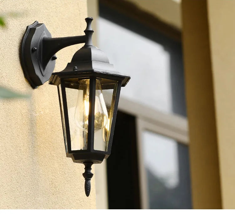 Europe Style Retro E27 Wall Lamp Courtyard Garden Outdoor Waterproof Lighting Aisel Stairs Residential Balcony Porch Fixtures