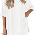 2026women's New Fashion Trend Basic High-quality Casual Round Neck Slit Loose Casual and Comfortable Women's Two-piece Home Suit